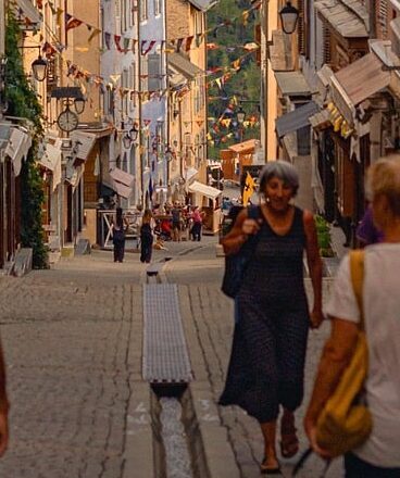 city, street, people, architecture, summer, mountains, history, picturesque, medieval, tradition, atmosphere, culture, nature, tourist, europe, strolling, relaxed, memories, romantic, alps